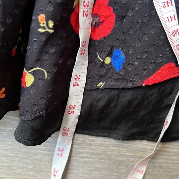 The Kooples Paris Black Daydream Flowers Silk Mini Dress Size 0 - Picture 13 of 13